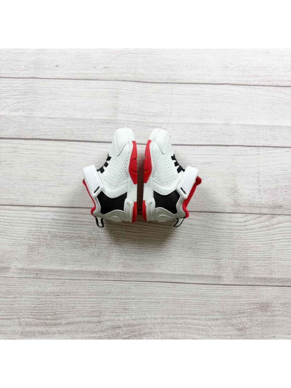 AND1 Kids Toddler White Black Red Basketball Sneakers Slip On Strap Shoes 5 - Picture 4 of 6